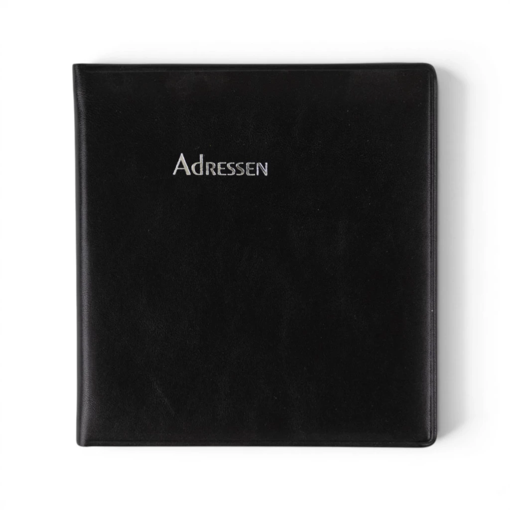 Adressbuch Ausgabe No. 17 Rindvoll Verona Leder onyx-schwarz