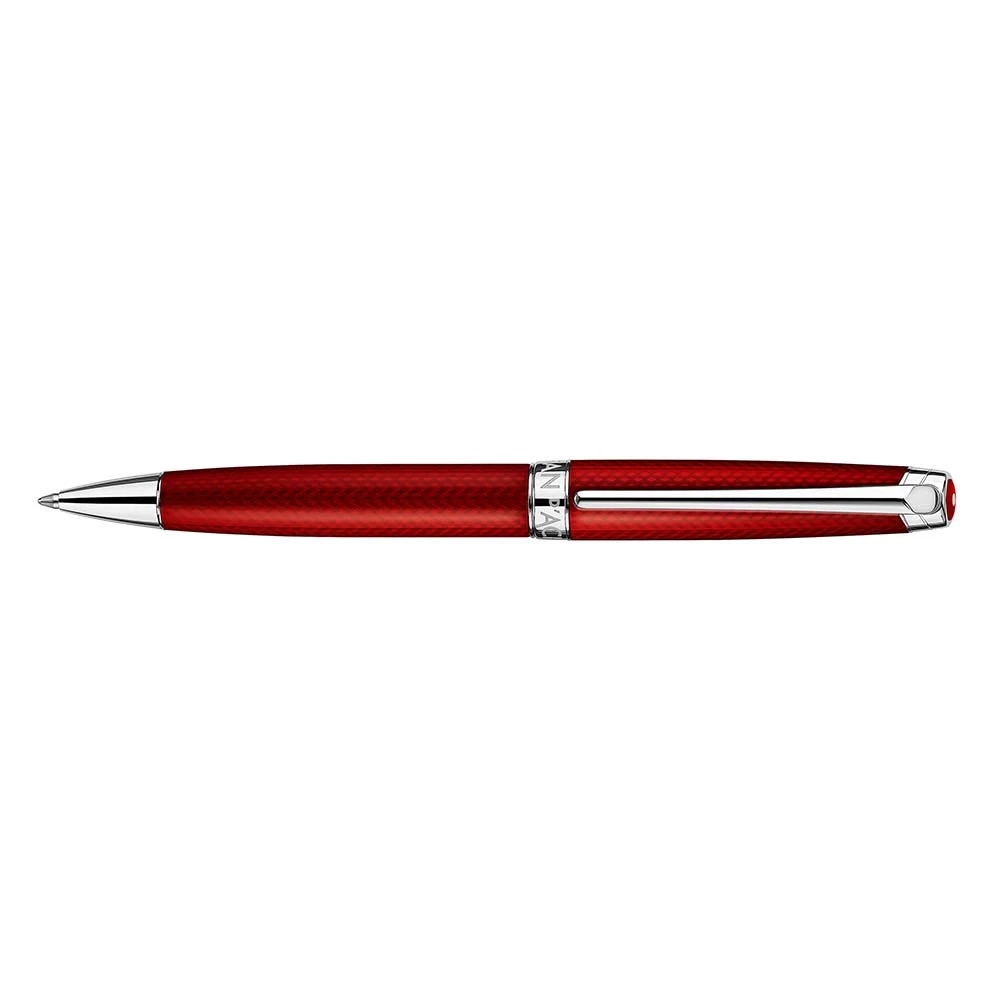 Caran d'Ache Léman Rouge C Ballpoint, red silv./rhod.