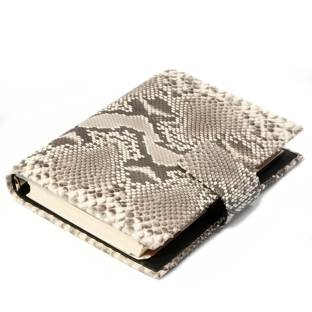 Daily Planner, python leather, black/white