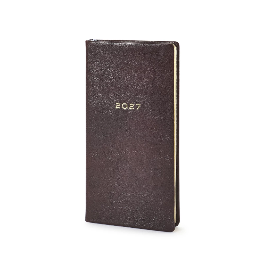 Pocket Datebook 2027 Verona Brown Cowhide