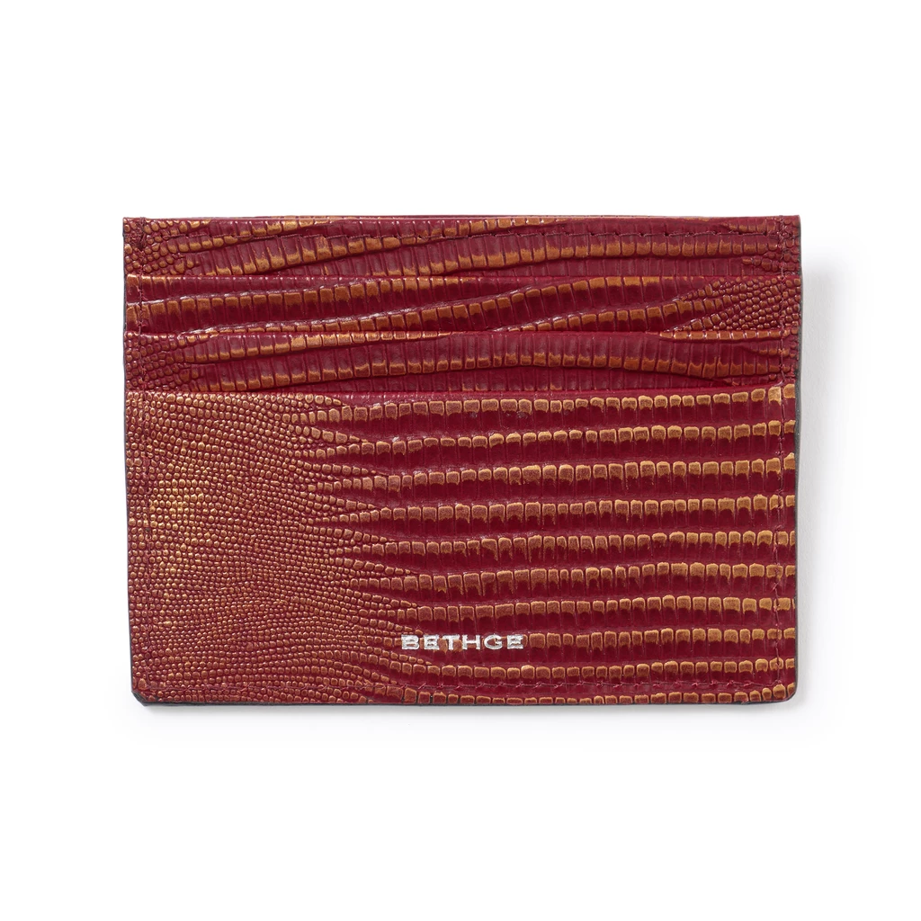 Slim Leather Card Holder Wallet – Holds 6 Cards