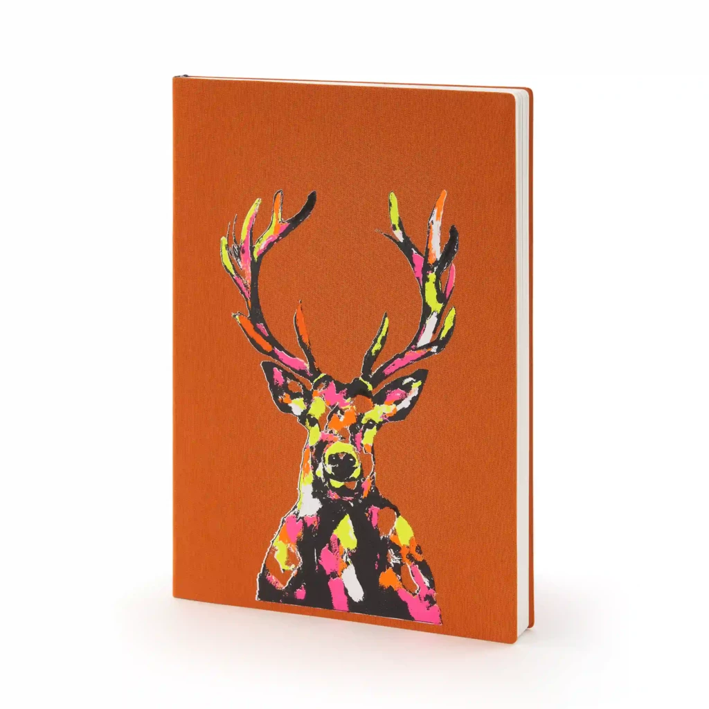 Hirsch Notebook A4, plain, orange