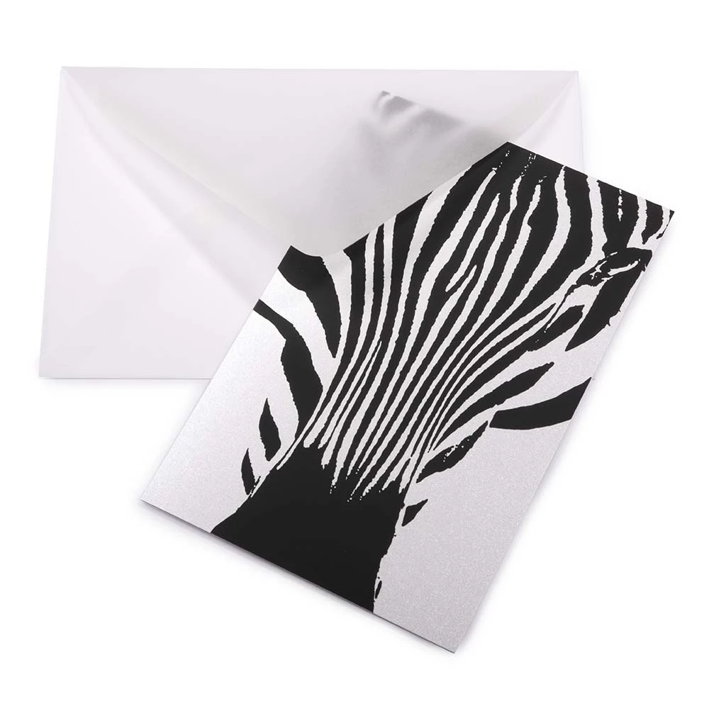 Black Zebra Greeting Card