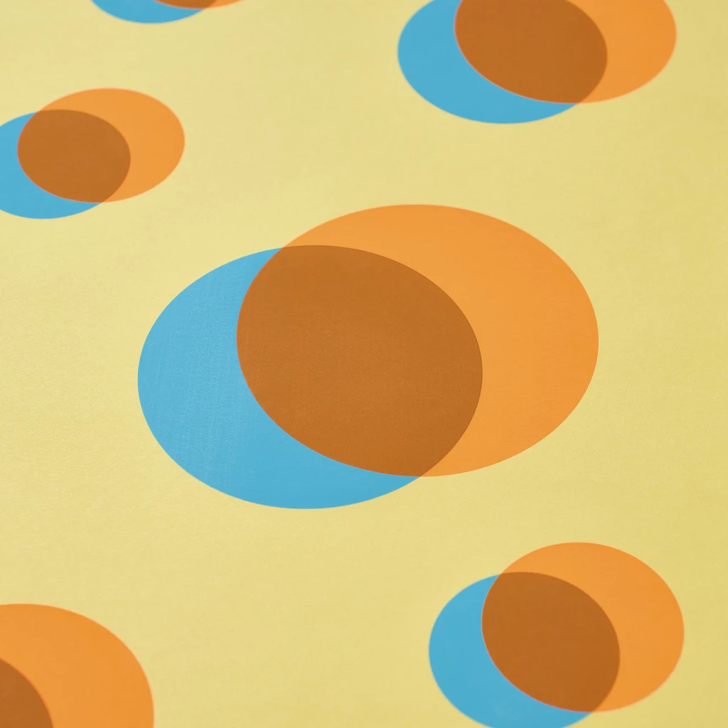 Wrapping paper Eclipse orange/blue/beige 50 x 70 cm, 3 sheets