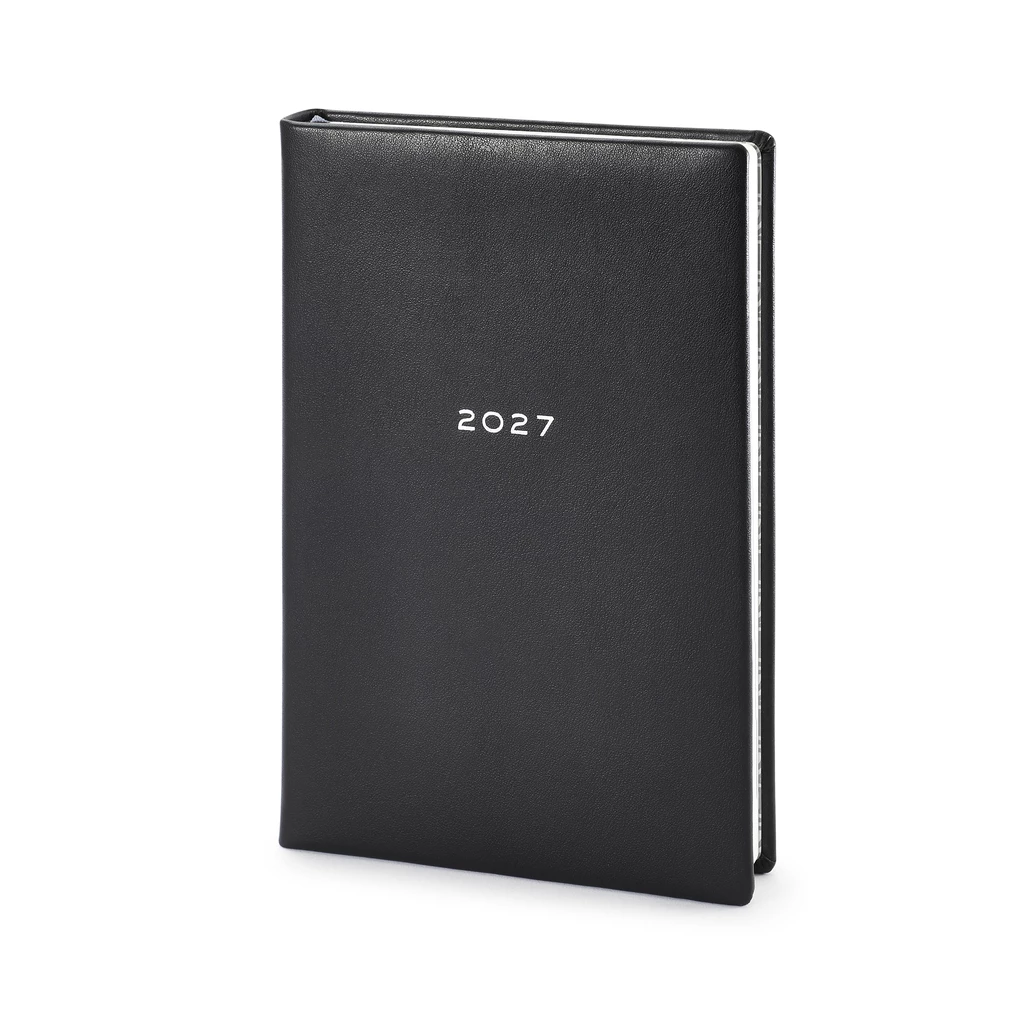 Daily Planner 2027 TeBe Skin Black Vegan