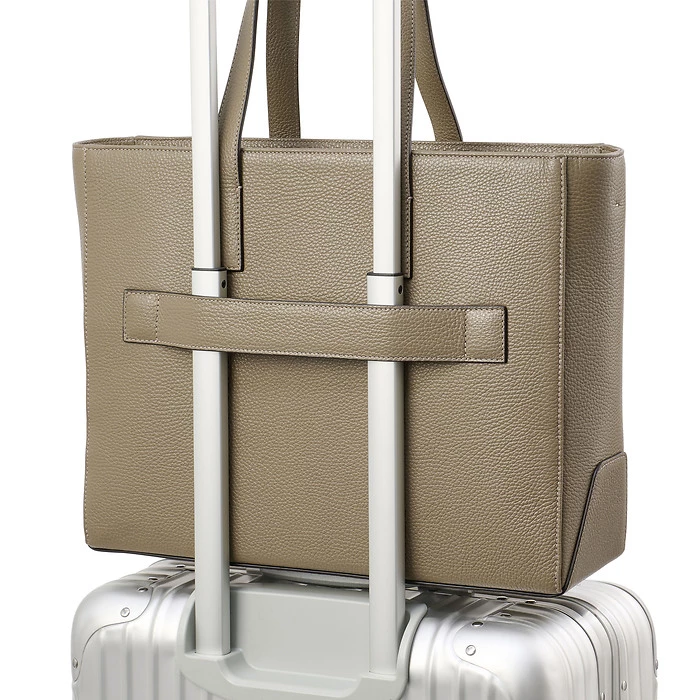 Business Shopper Tote Bag – Taupe Leather