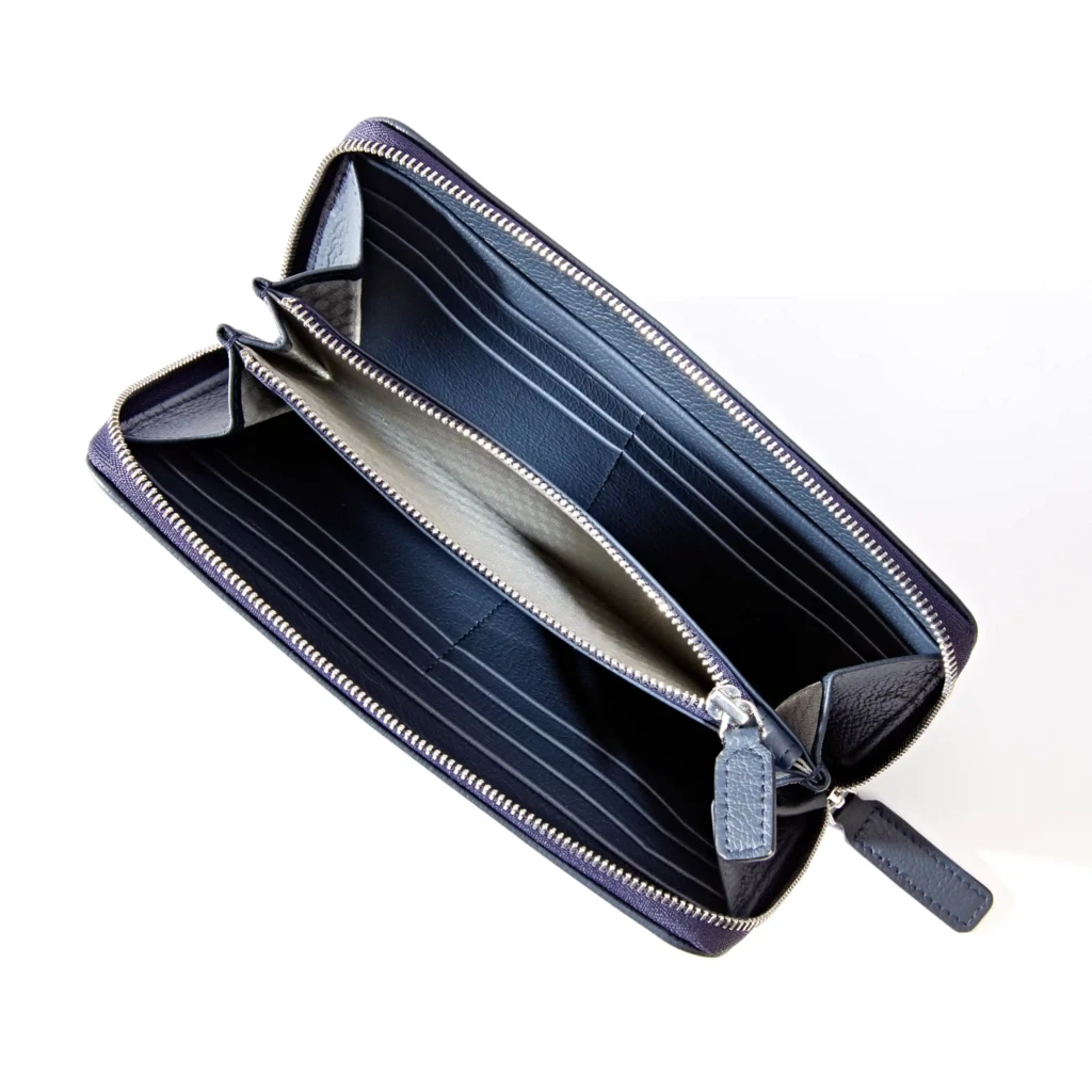 Wallet with Coin Pocket, Kollektion 1977, leather, blue