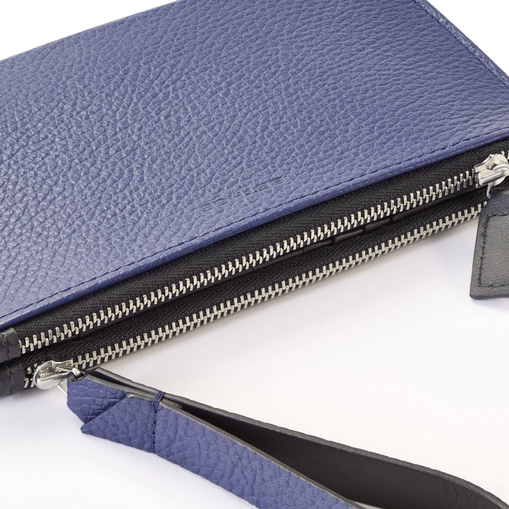  Bethge - Leather Wallet - Double Zip - Adri - Dark Blue