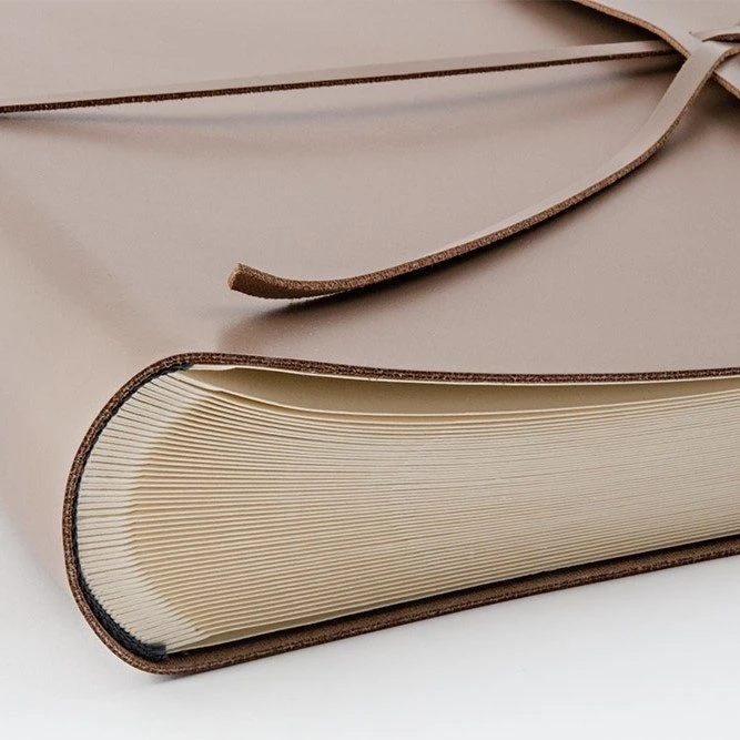 Photo Album, 50 pages, leather cover, 33x33 cm, latte