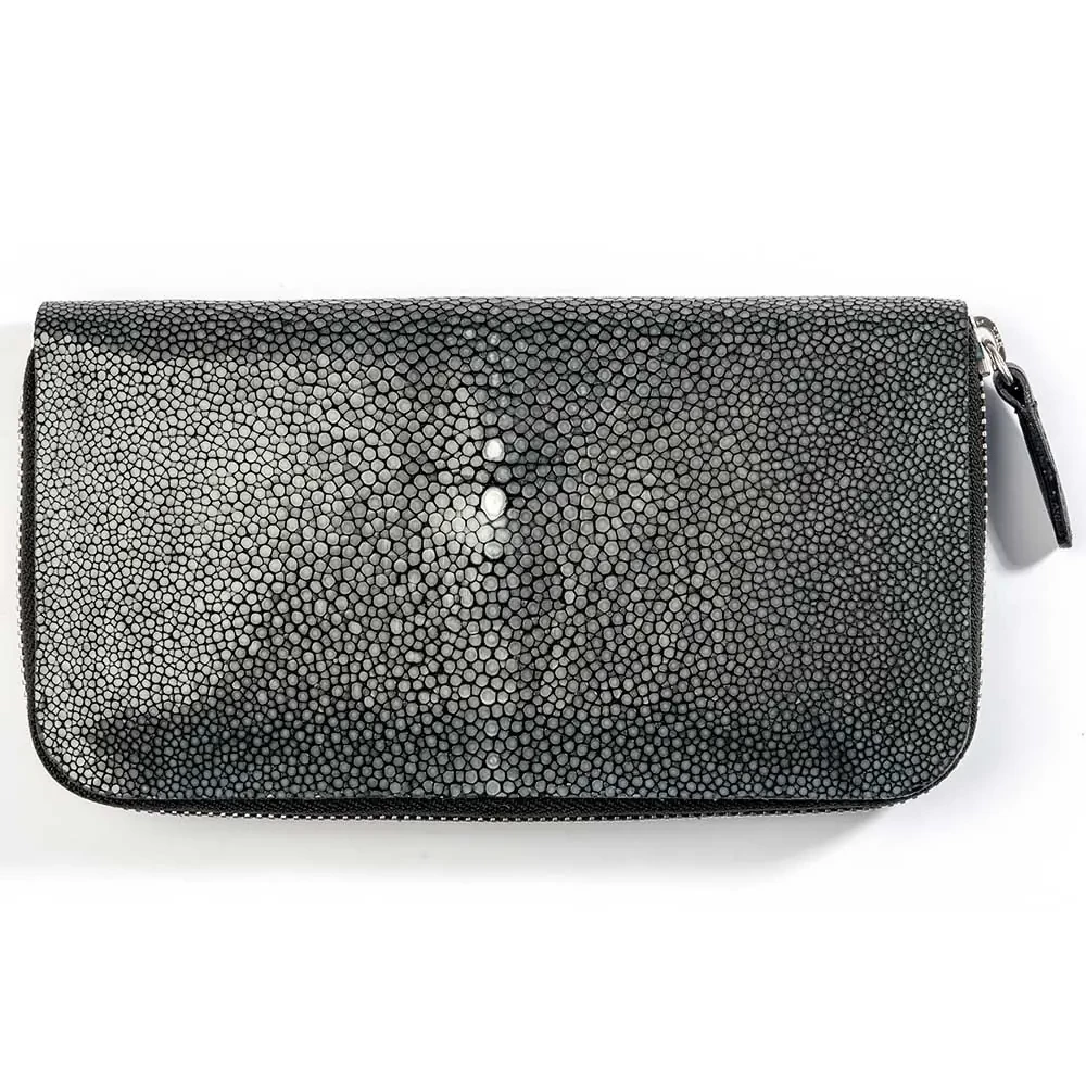 Wallet with Zip, stingray leather, large