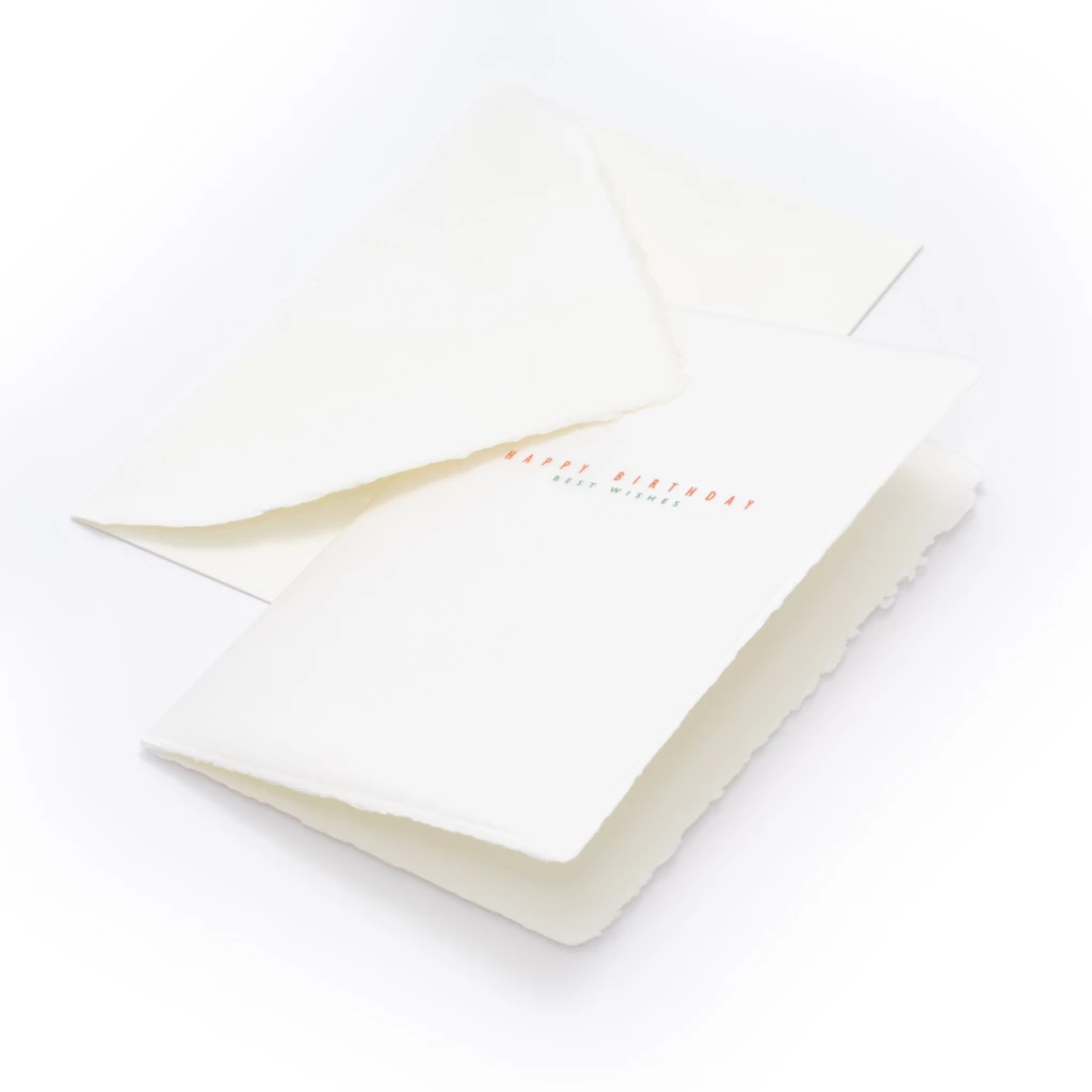 Greeting card Happy Birthday Best Wishes laid paper