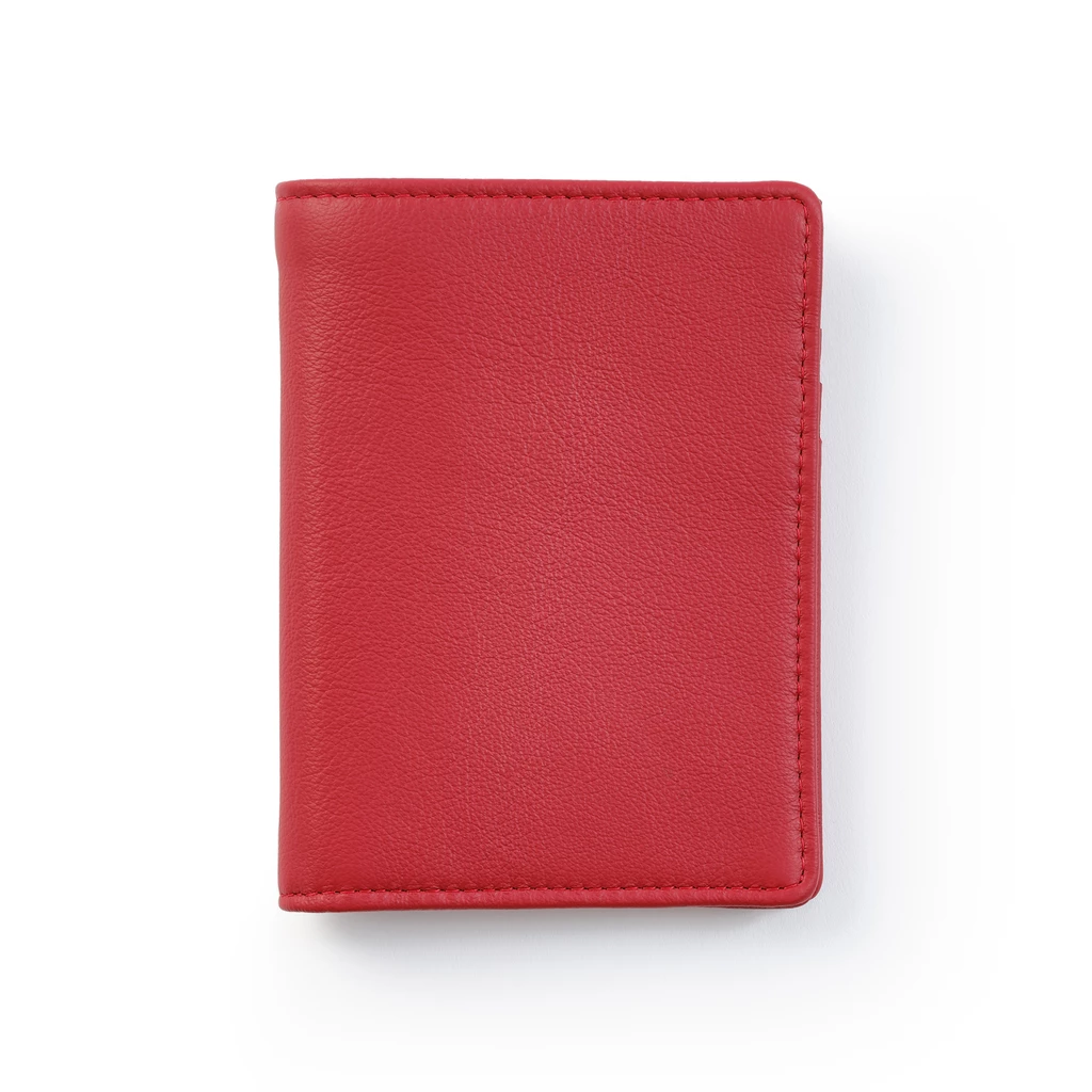 Wallet, 8 Card Slots (8 CC), 1977 Collection, Red with Blue Lining