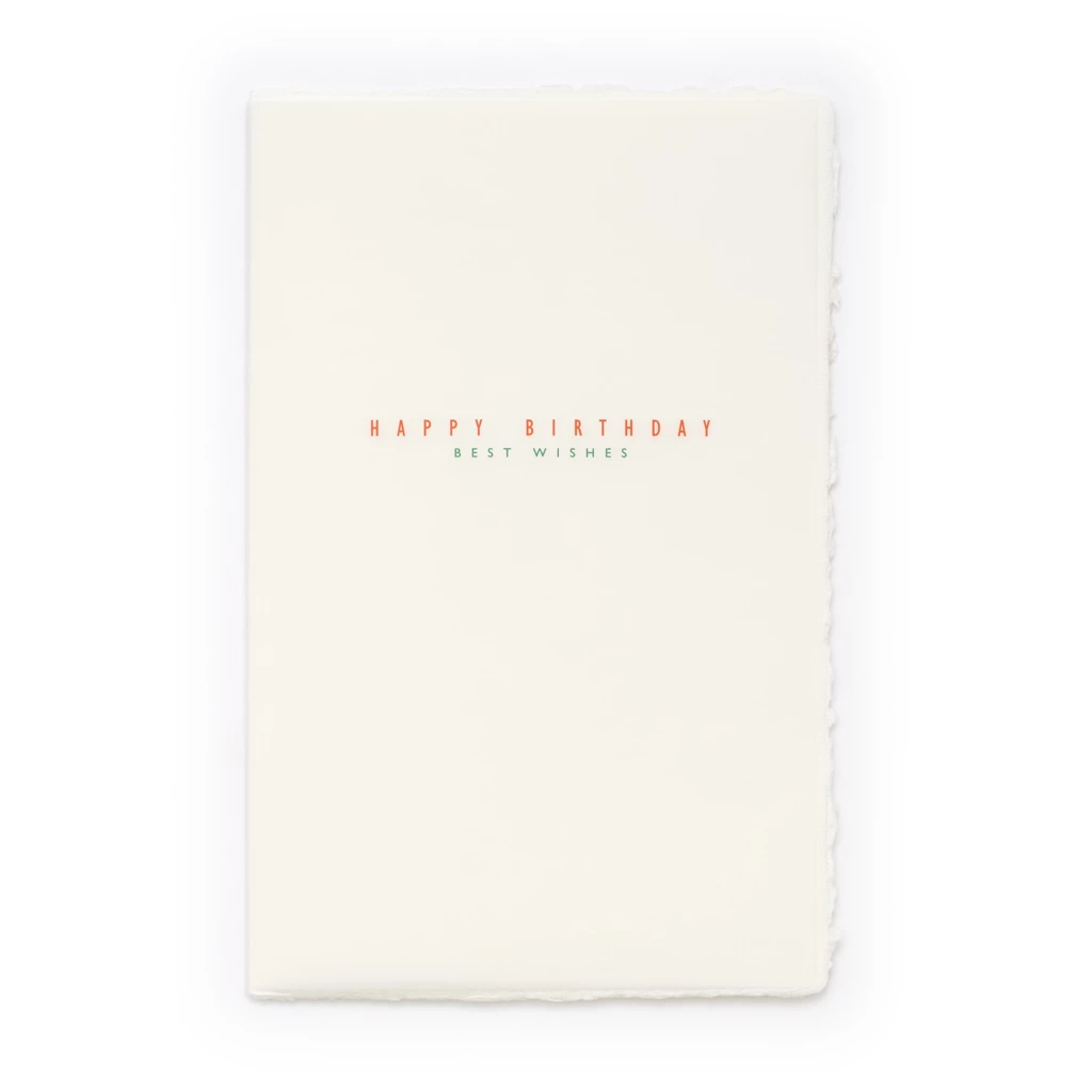 Greeting card Happy Birthday Best Wishes laid paper