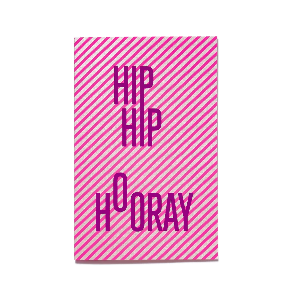 Greeting Card "Hip Hip Hooray" Lines	 