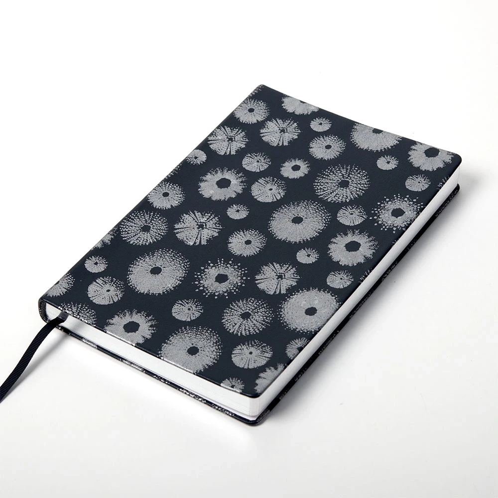 Notebook, wildlife edition, leather, sea urchin/dark blue