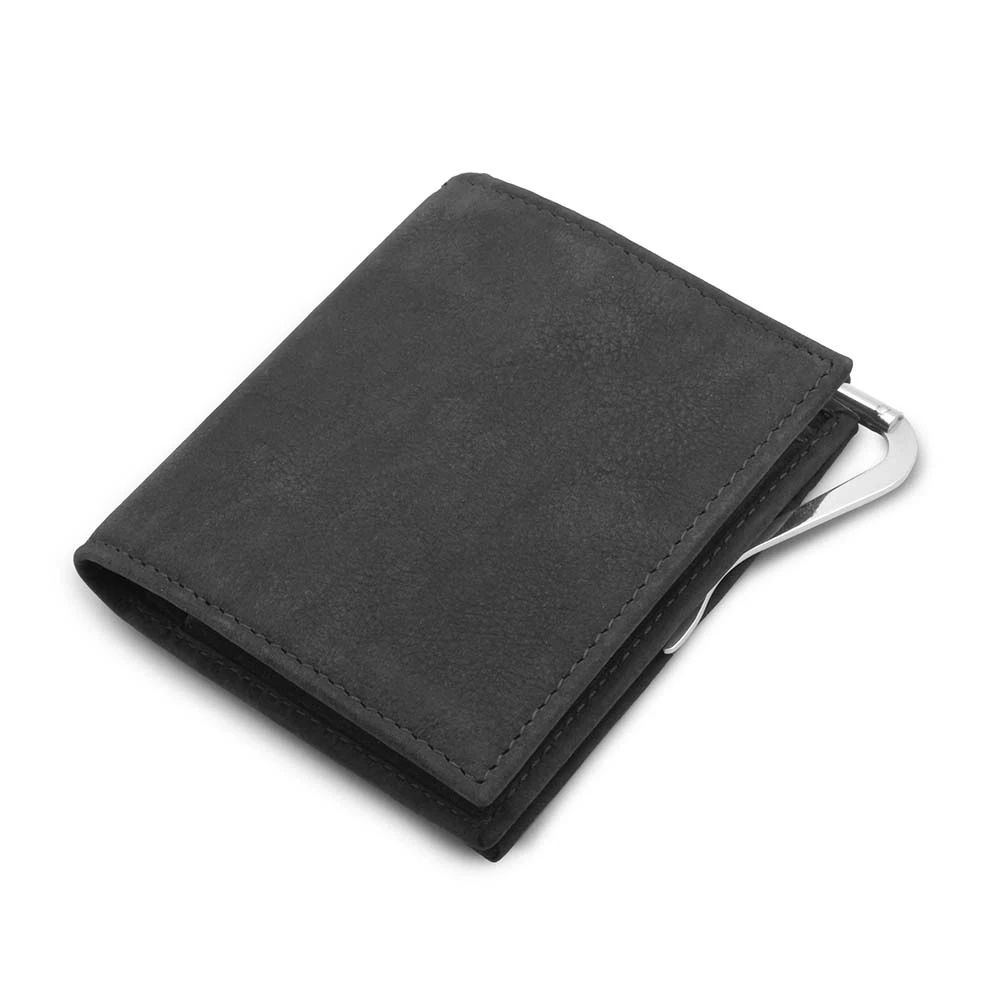 Wallet Doppio with Coin Pocket, leather wash, grey