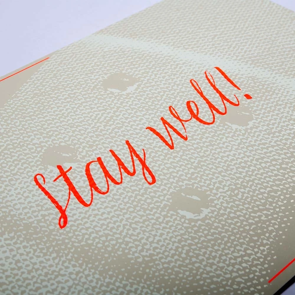 Greeting card Stay well! pure  sand