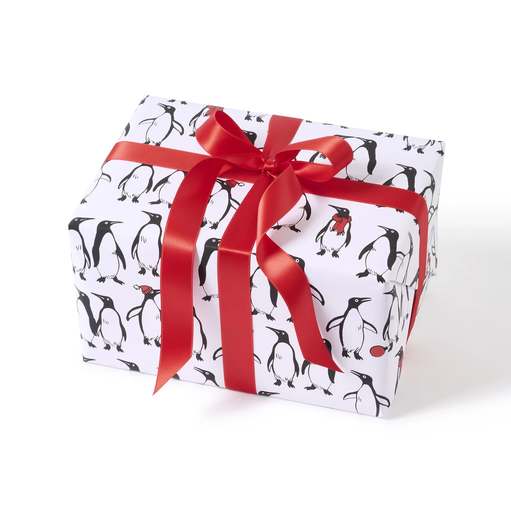 Wrapping paper xmas penguins 50 x 70 cm, 3 sheets