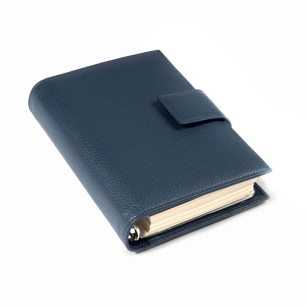 Daily Planner Adri, leather, navy blue