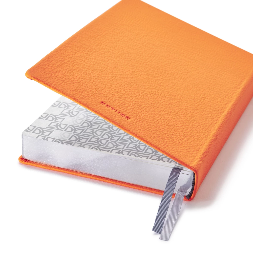 Daily Planner 2027 Orange Leather