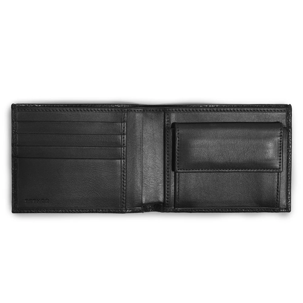 Wallet with Coin Pocket Adri,  leather, wide, black