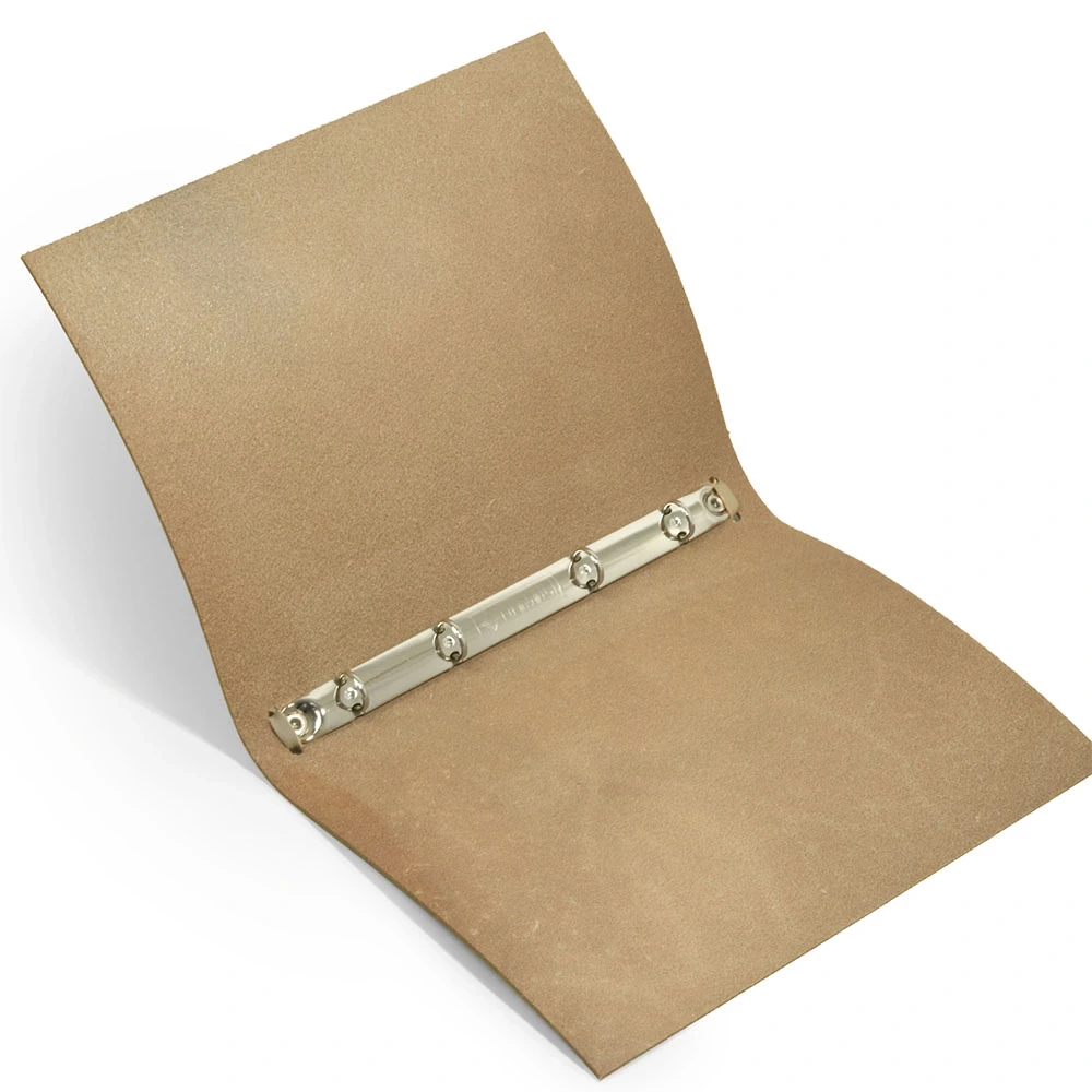 Ring Binder, A5, 4-ring mechanism, leather, taupe