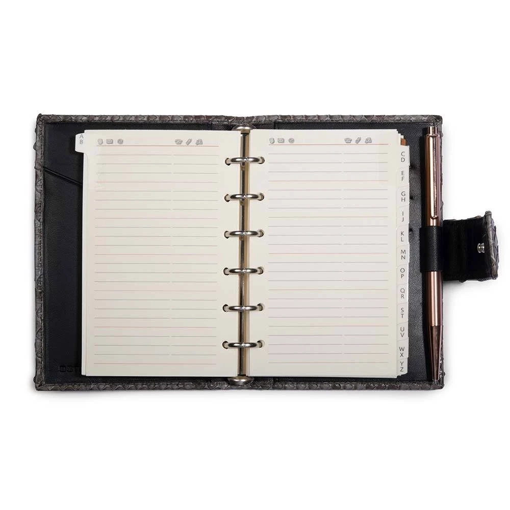 Pocket Organiser, python leather, grey
