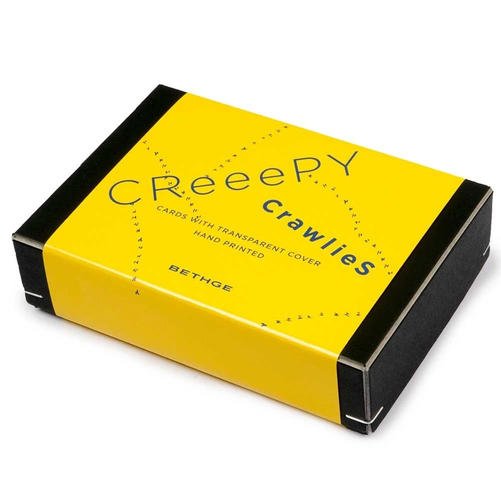 Greeting card set Creepy Crawlies with 8 folding cards