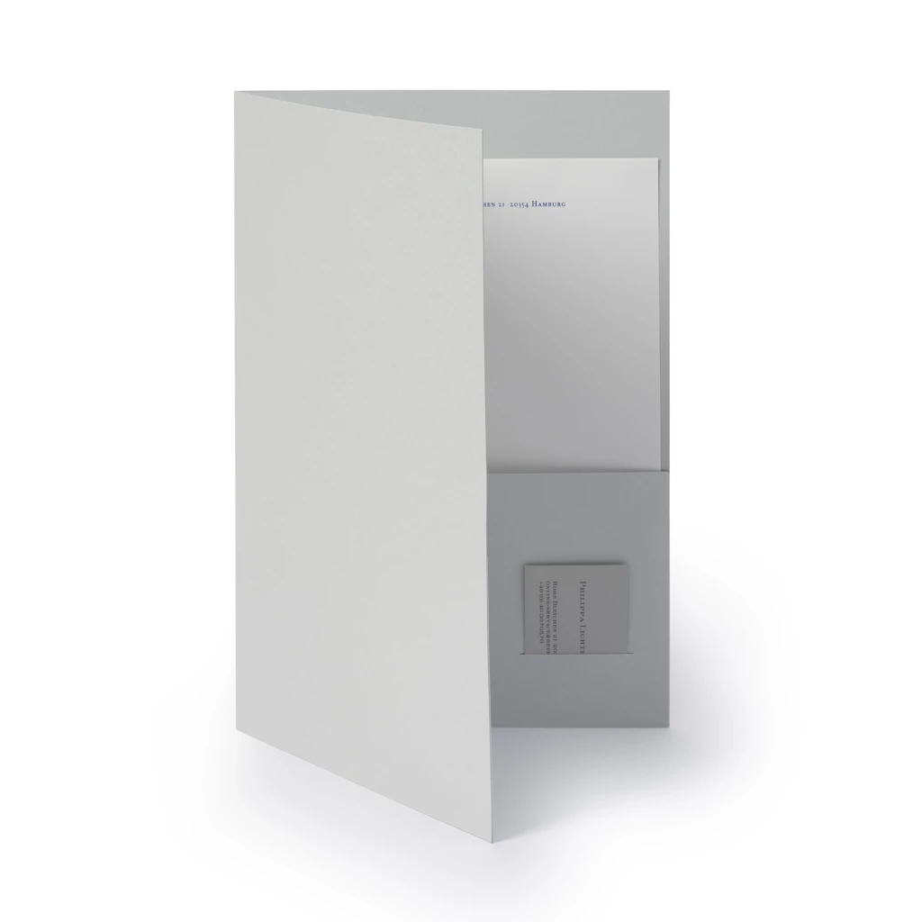 Press folder A4, cardboard, grey