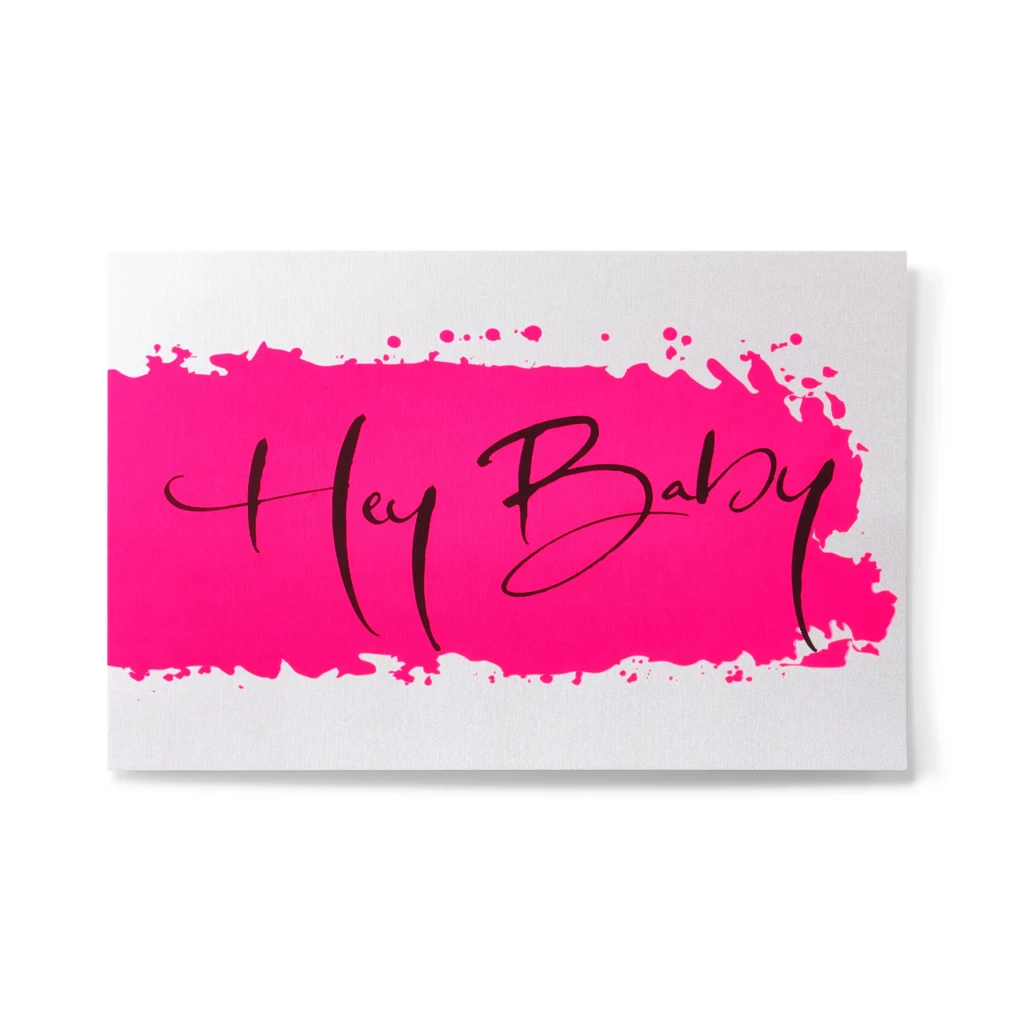 “Hey Baby” Calligraphy Greeting Card
