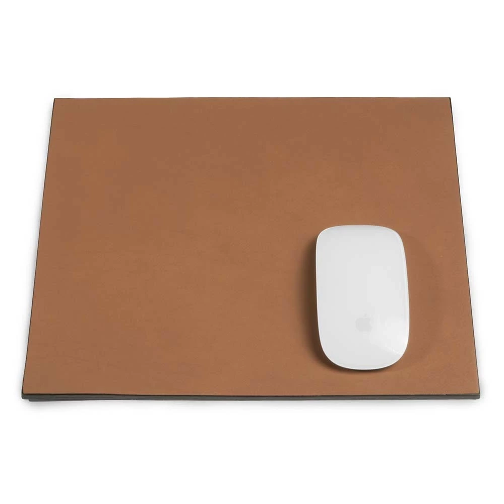 Mouse Mat, leather, 28 x 25 cm, sand