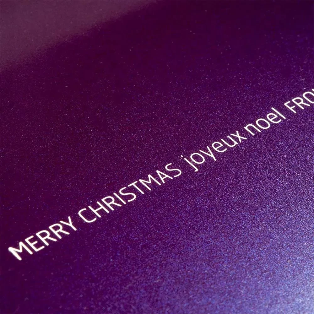 Christmas card Merry Christmas text international