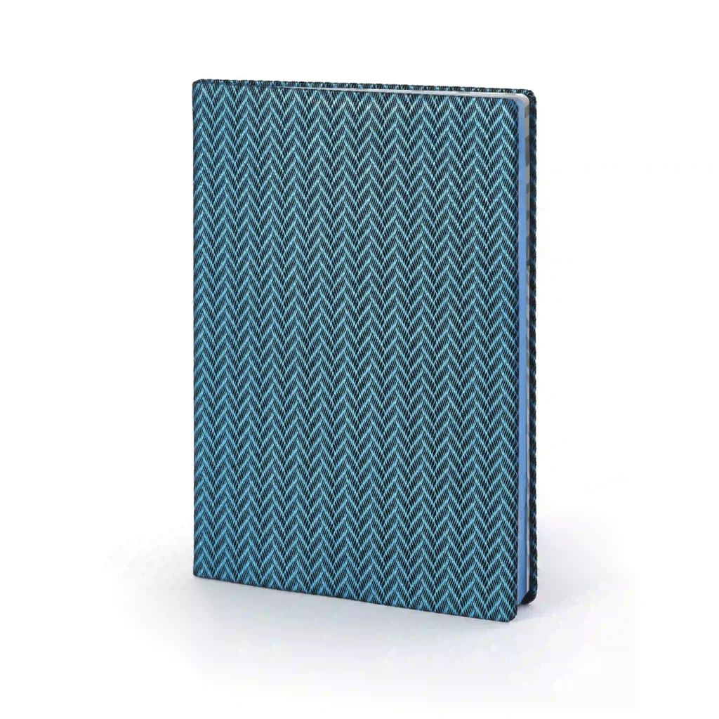 Notebook A5, leather, Denim, ruled