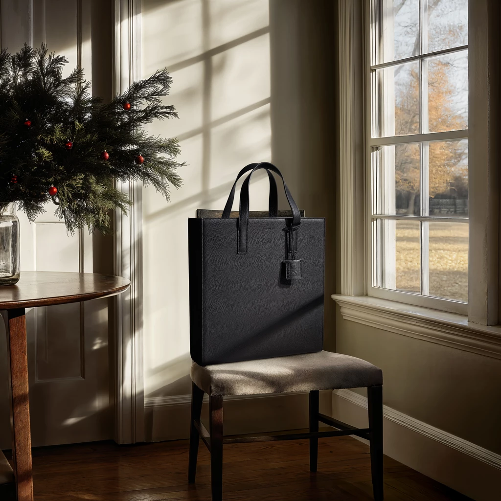 Business Tote Bag – Taupe Leather