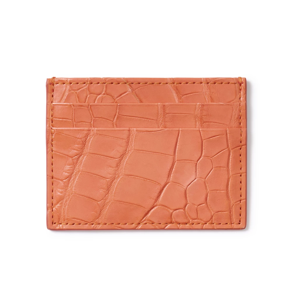 card holder, slim, 4 cc, alligator leather