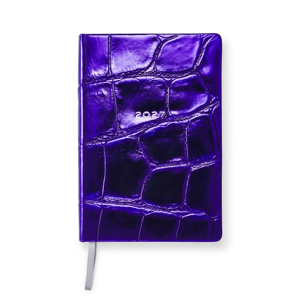 Daily Planner 2027 Violet Leather