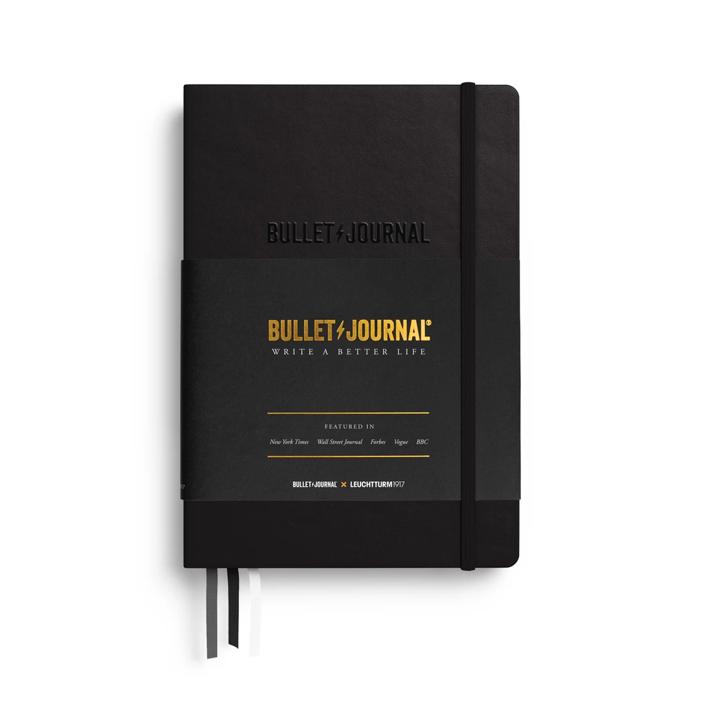 Bullet Journal Edition 2, Medium (A5), Hardcover, 206 numbered pages, Black, dotted