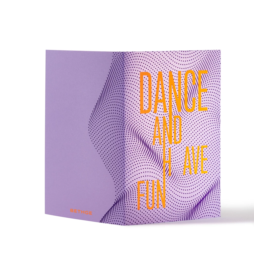 Grußkarte "Dance and have fun" Dots