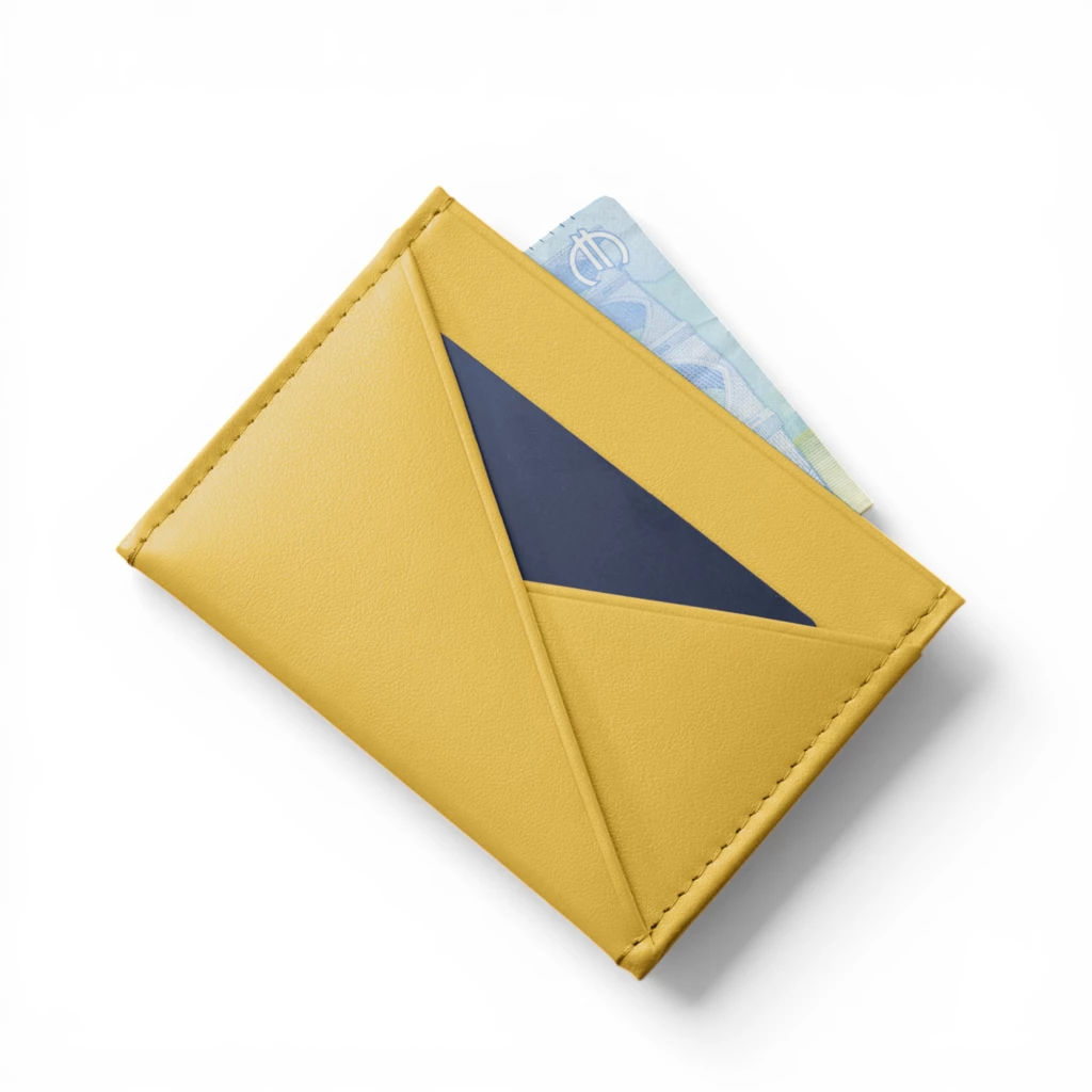 Credit Card Caddy Mustard