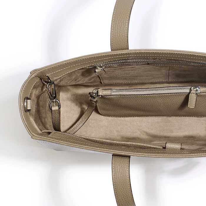 Business Shopper Tote Bag – Taupe Leather