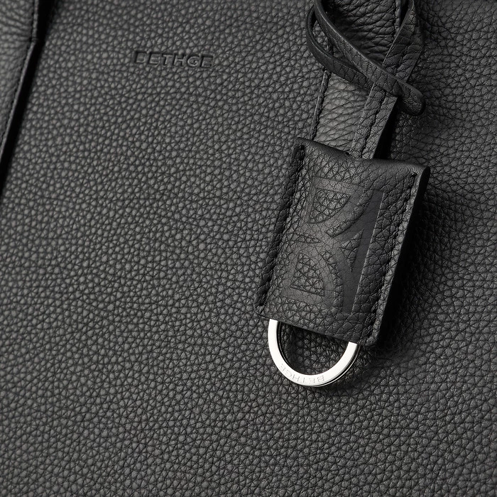 Business Tote Bag – Black Leather