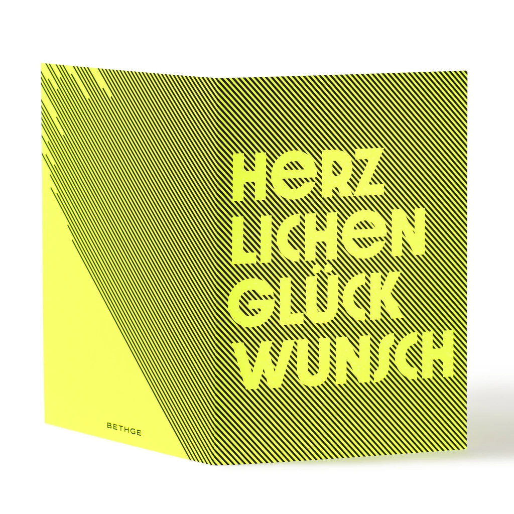 Greeting Card "Herzlichen Glückwunsch" Glow 