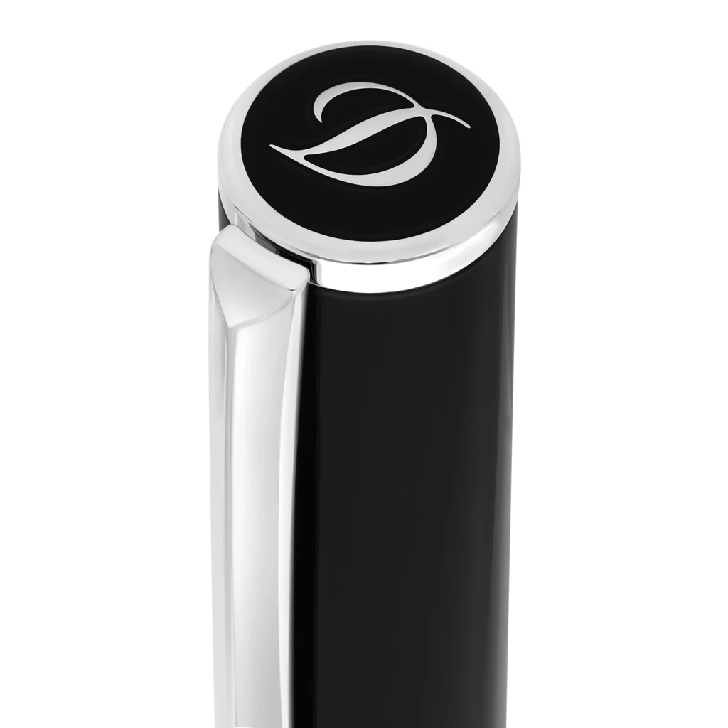 S.T. Dupont D-Initial Fountain Pen, black/chrome