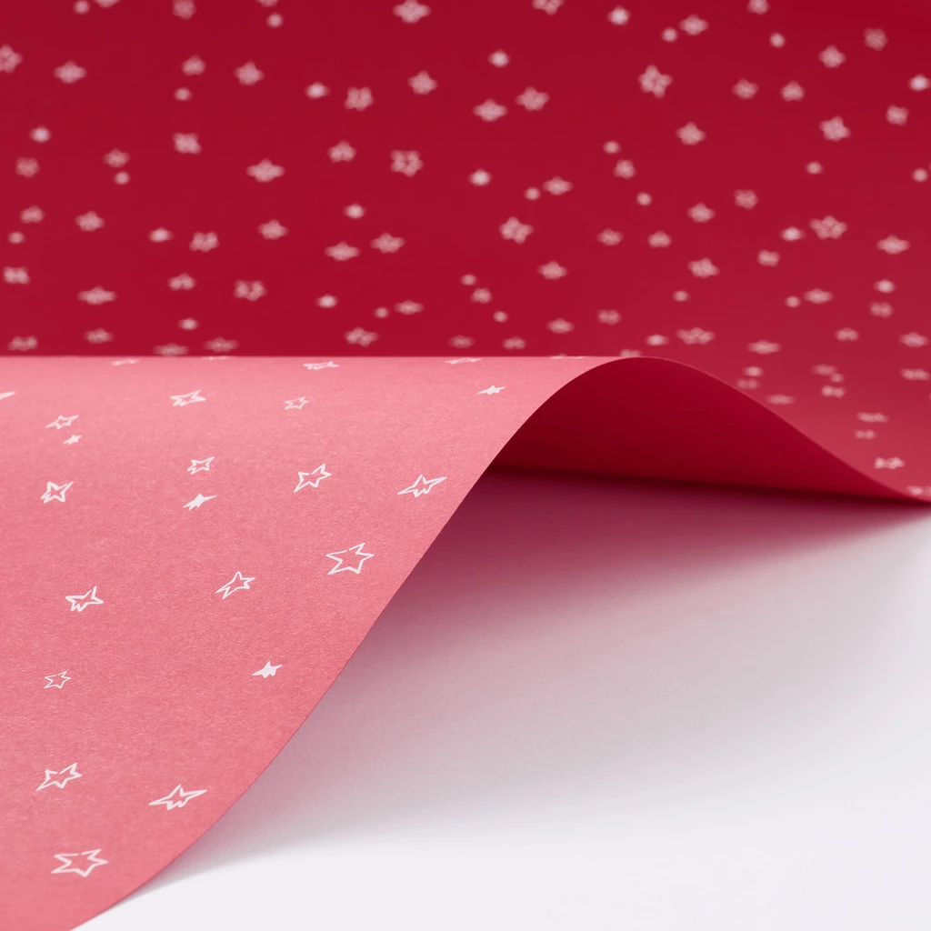 Wrapping paper little santa red 50 x 70 cm, 3 sheets