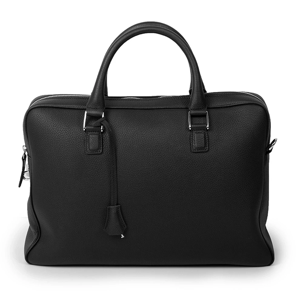 Briefcase Adri, leather, black