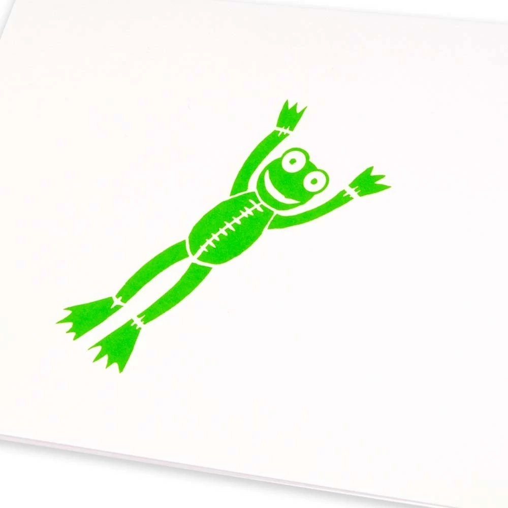 Greeting card frog baby
