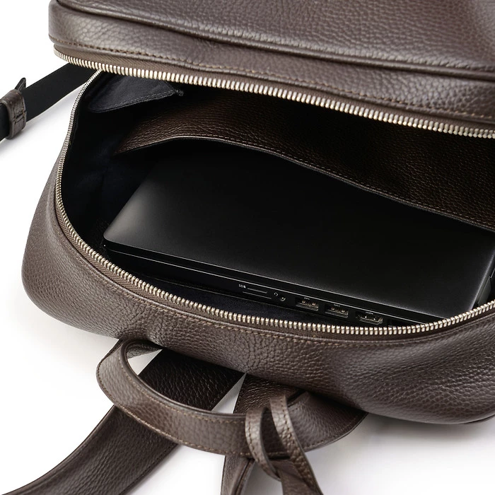 Adri Leather Backpack – Dark Brown