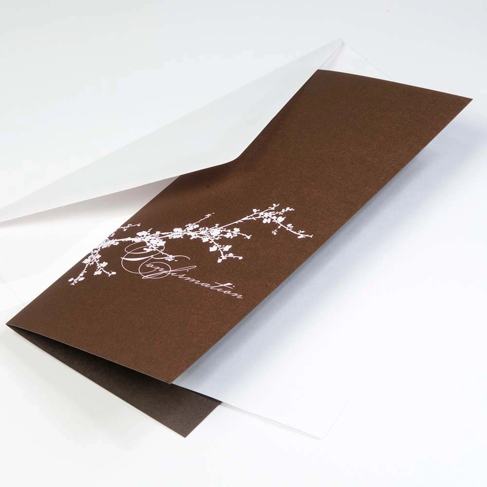 Greeting card cherry blossom confirmation white