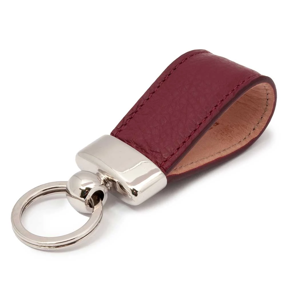 Key Ring Adri, leather, dark red
