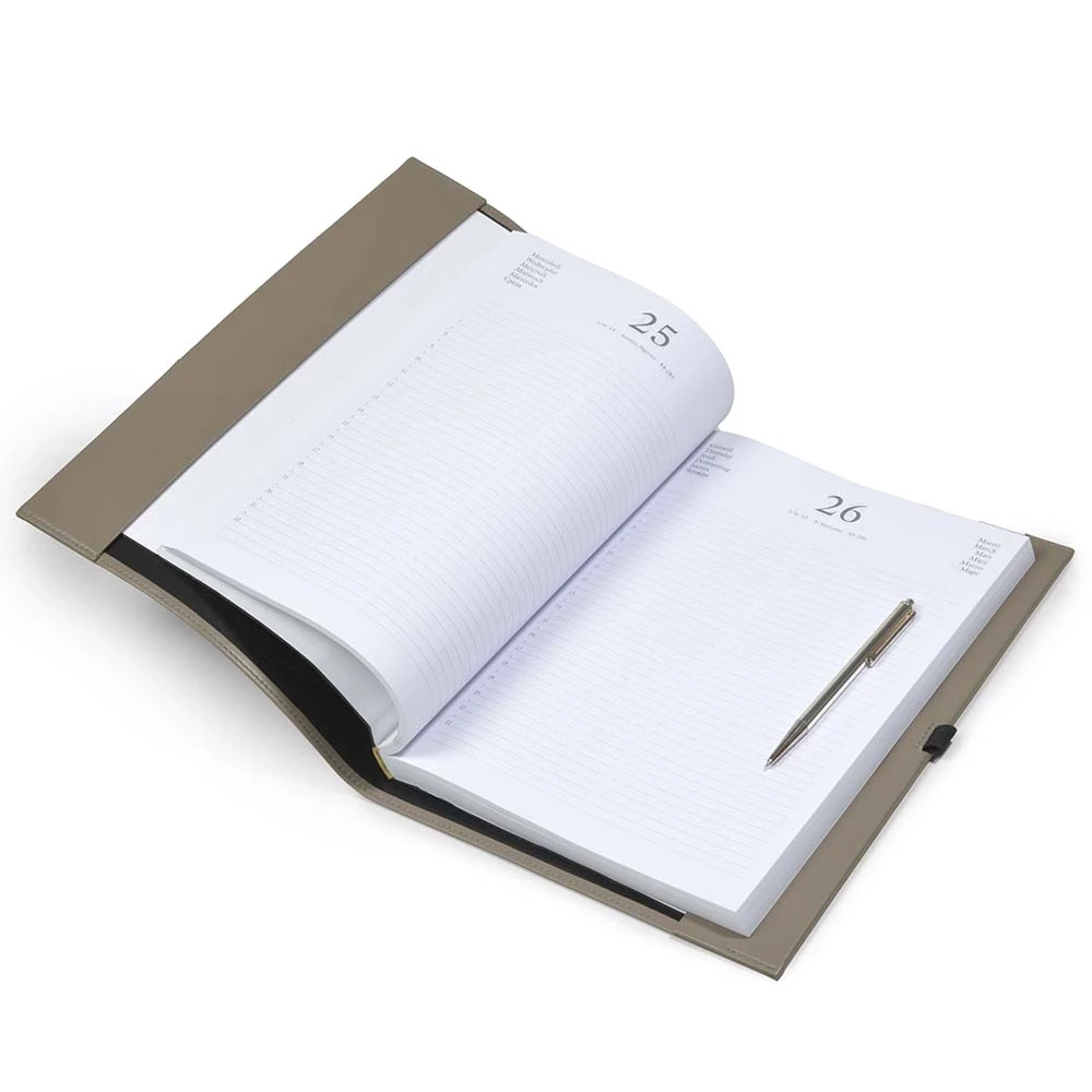 Book cover A4 for LEUCHTTURM1917 notebooks, leather, taupe